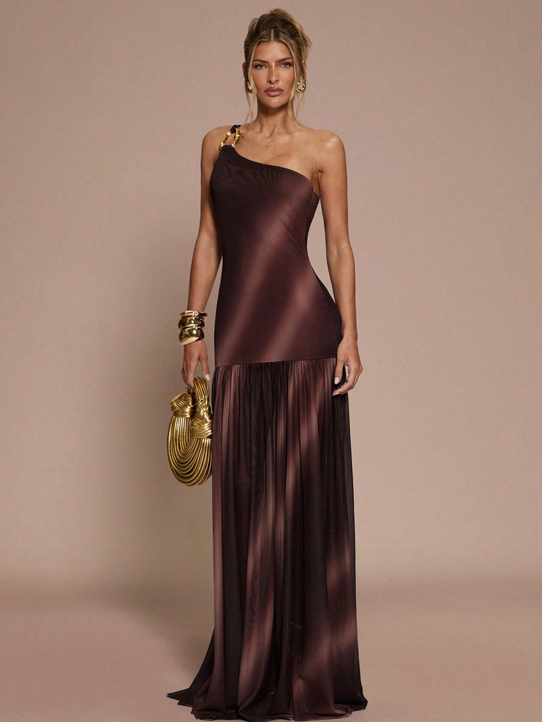Rochie maxi SHEIN, maro