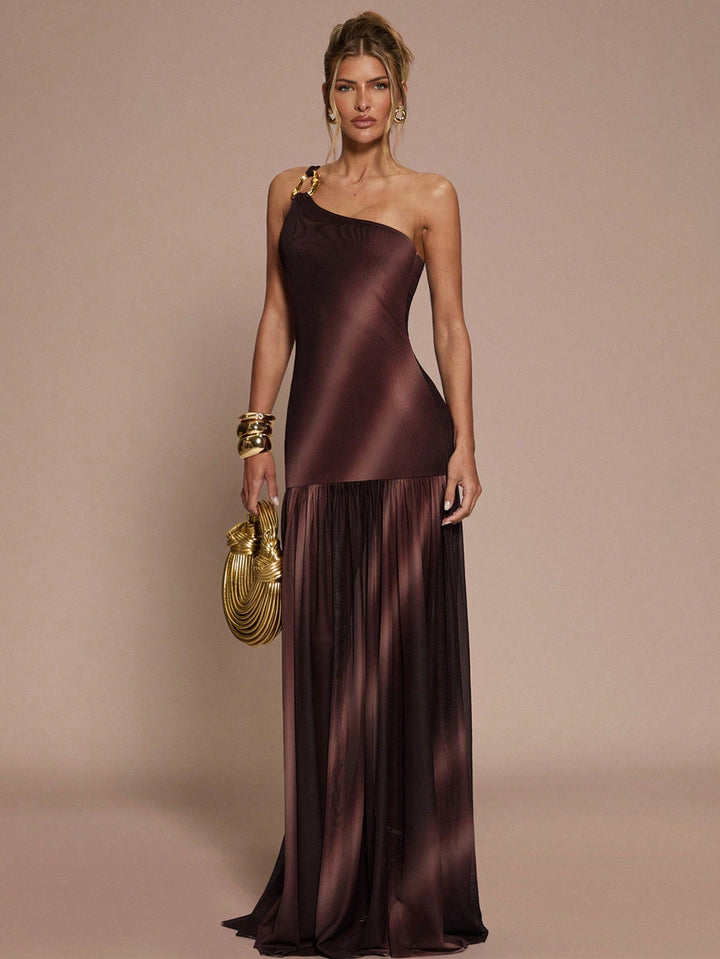Rochie maxi SHEIN, maro