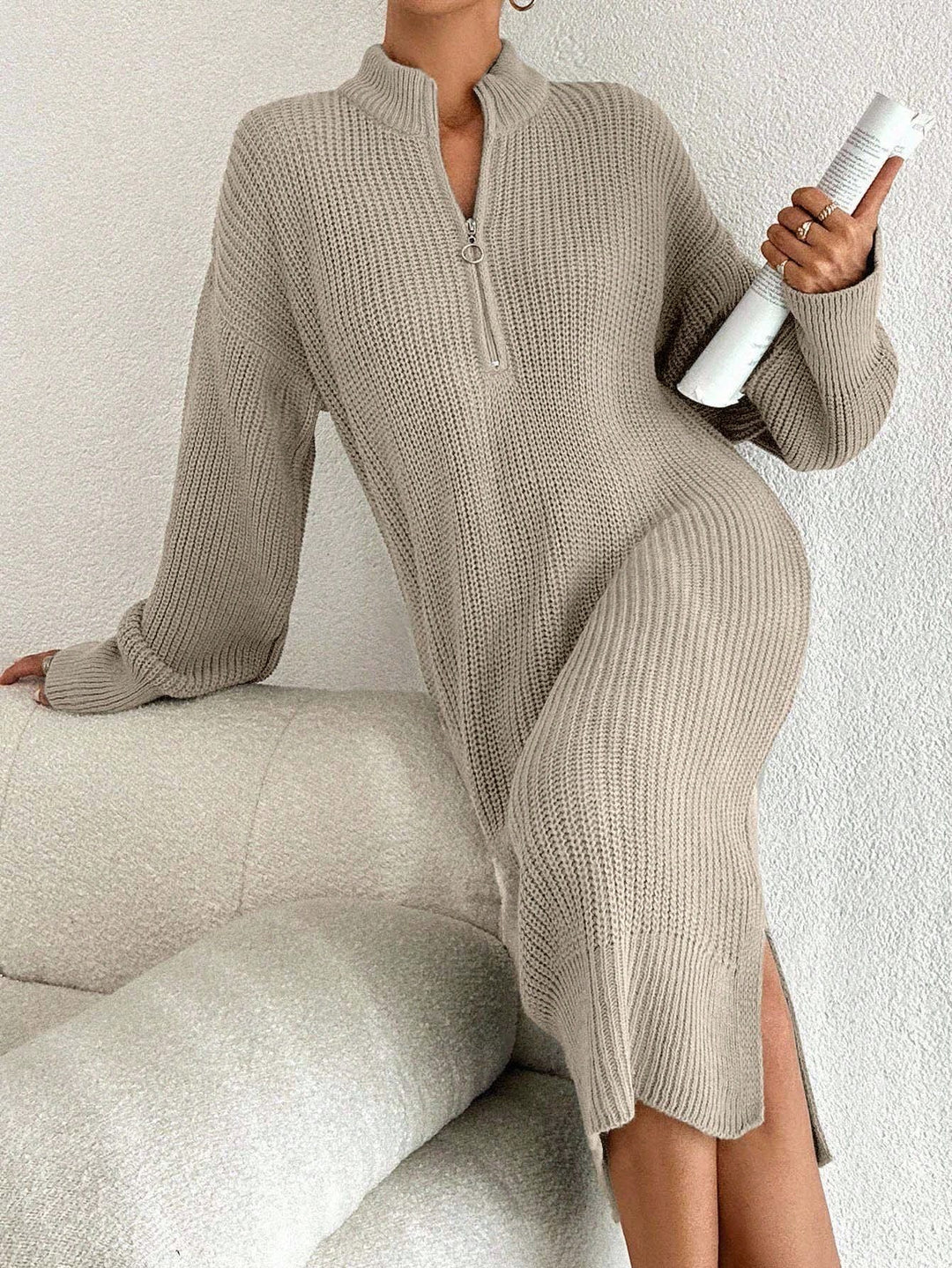 Rochie midi  SHEIN, bej