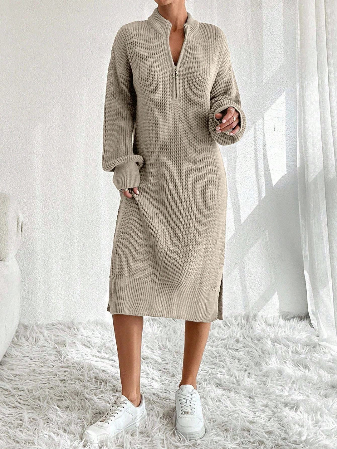 Rochie midi  SHEIN, bej