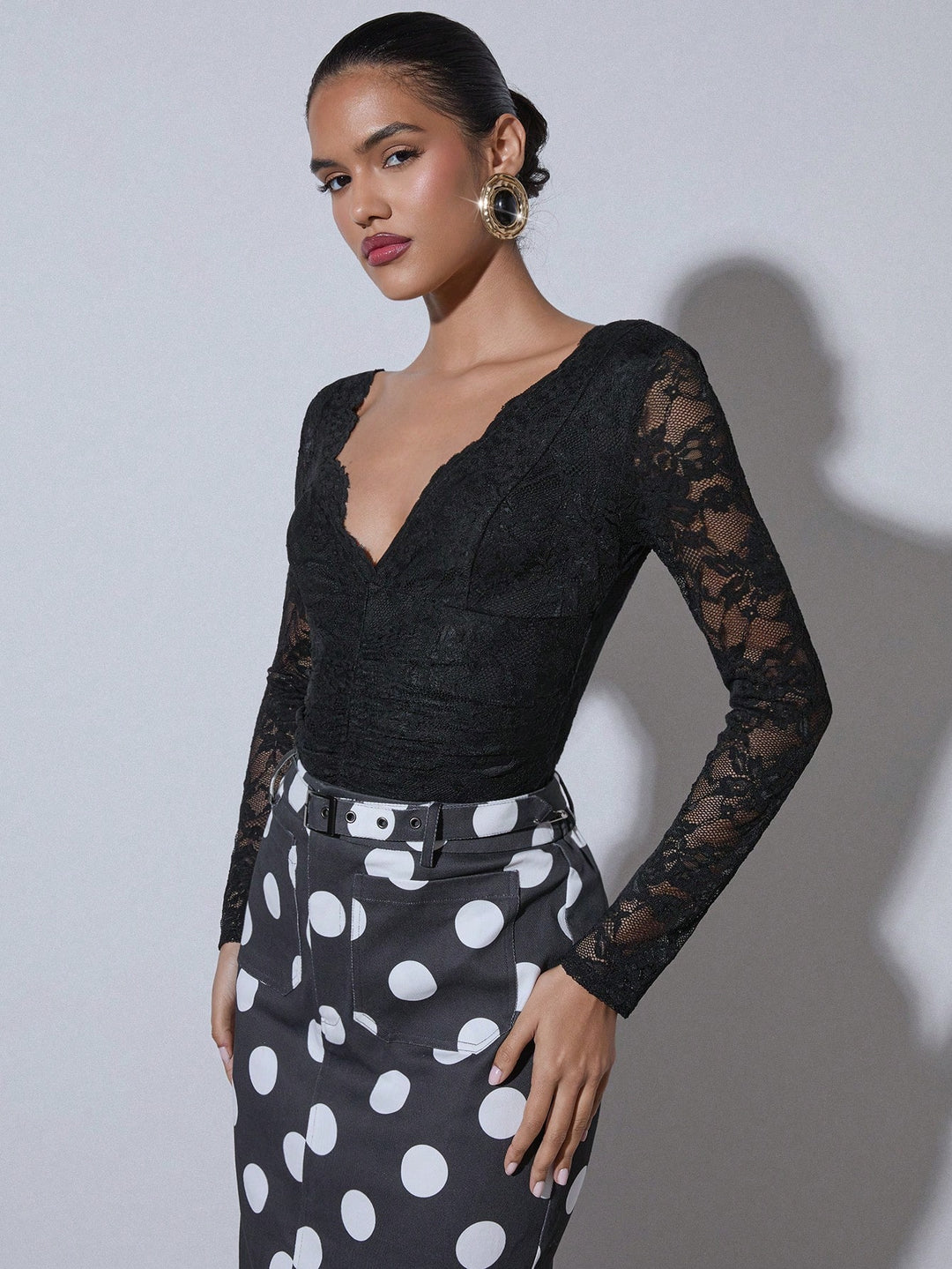 Top SHEIN, negru