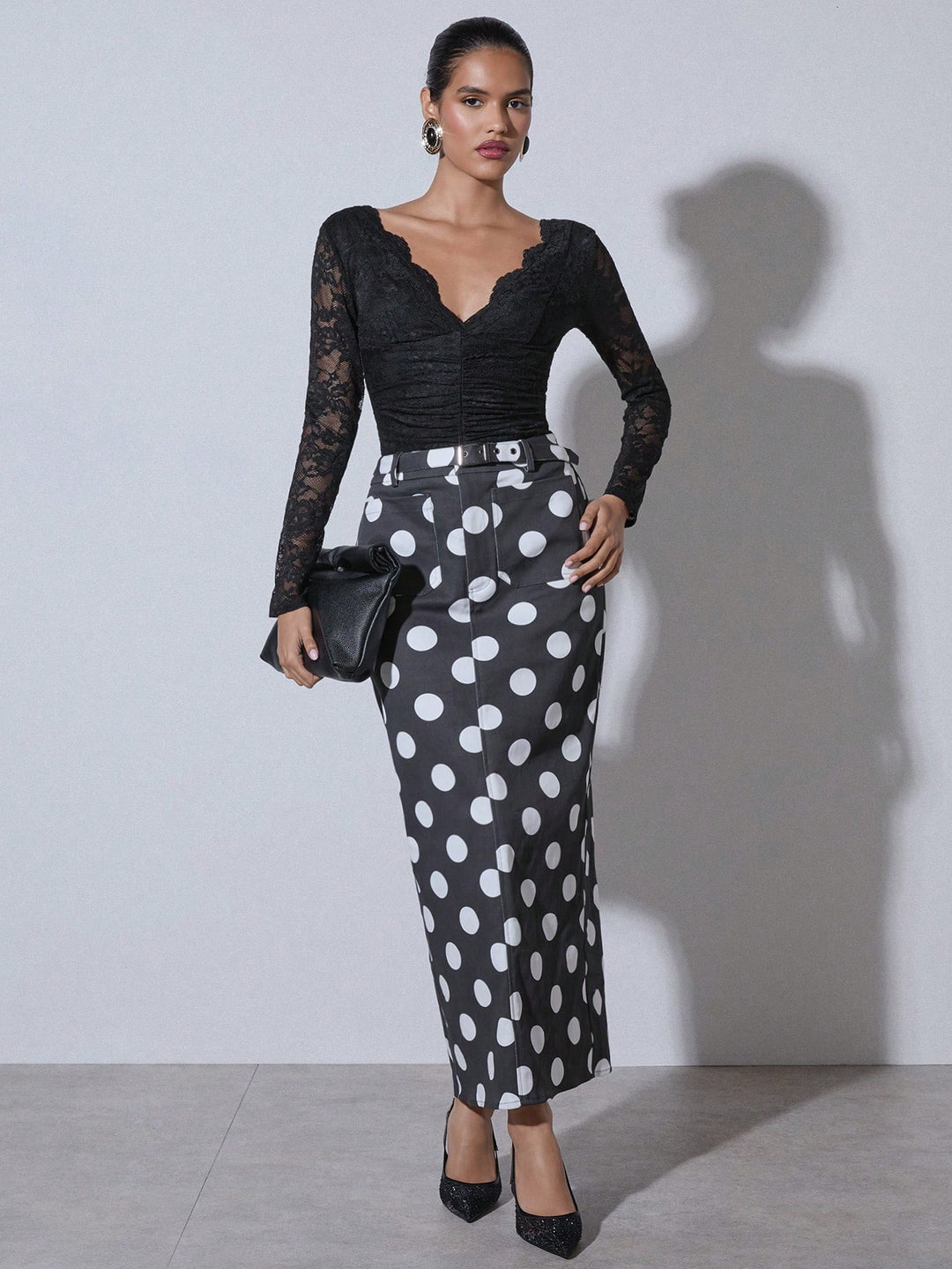 Top SHEIN, negru