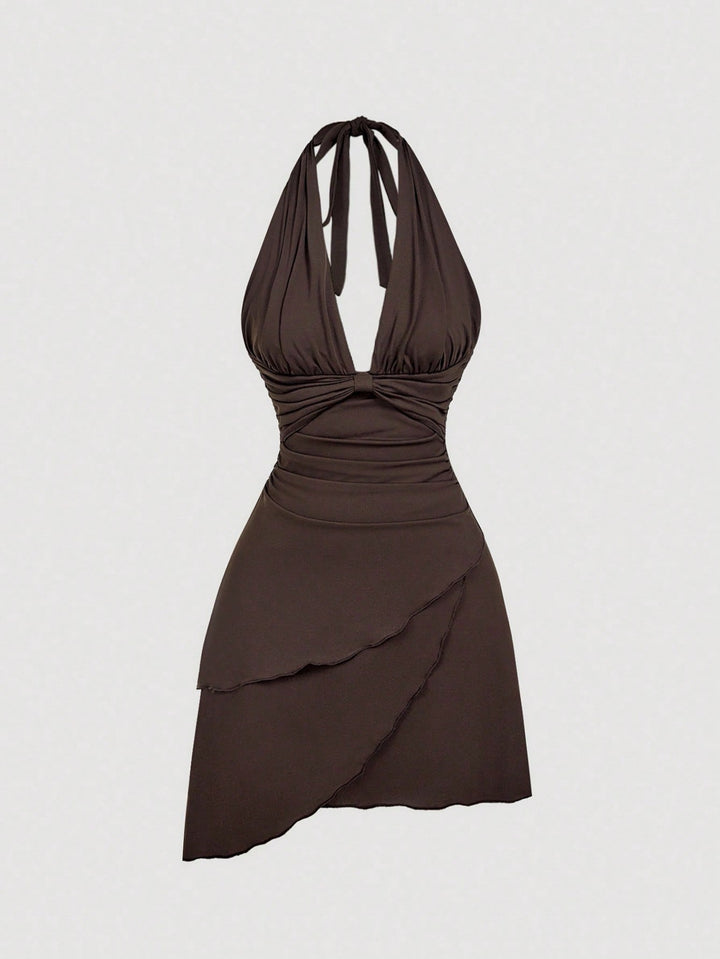 Rochie scurtă SHEIN, maro