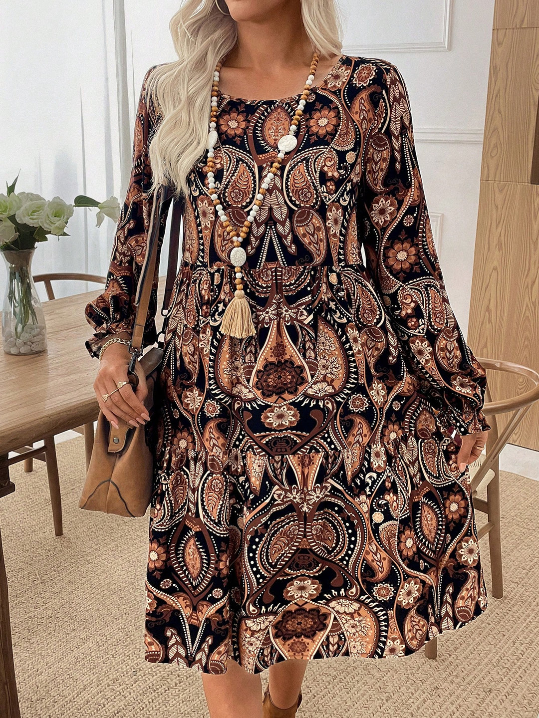 Rochie midi SHEIN, mix culori