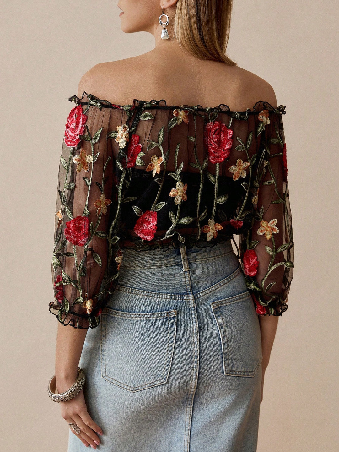 Top SHEIN, negru