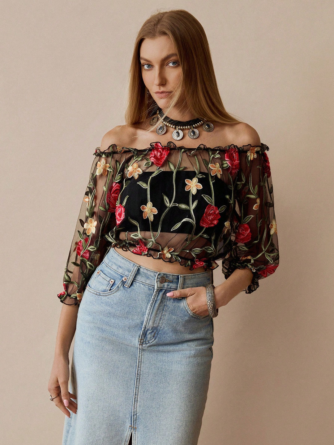 Top SHEIN, negru