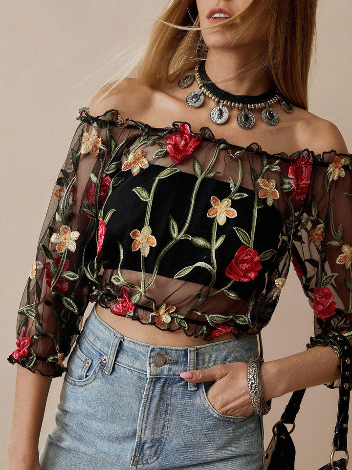 Top SHEIN, negru