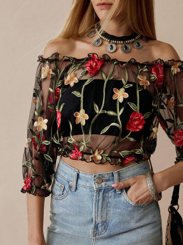 Top SHEIN, negru