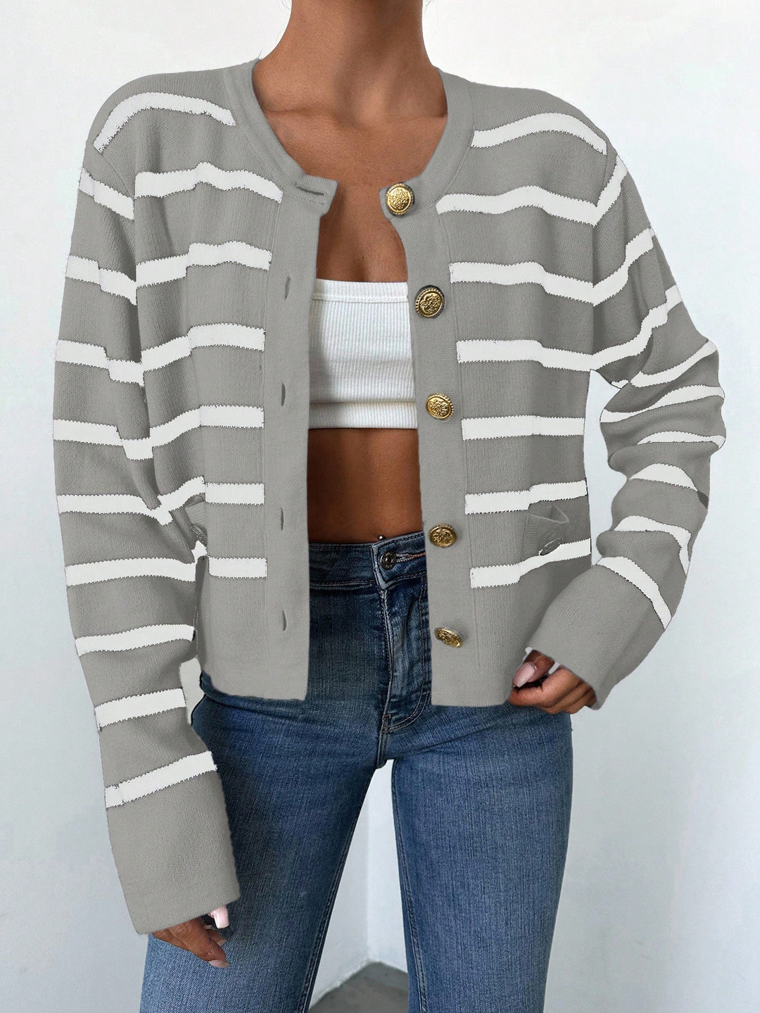 Cardigan SHEIN, gri