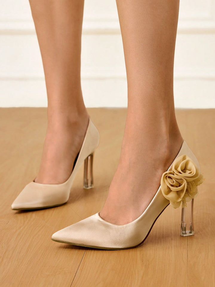 Pantofi cu toc SHEIN, bej
