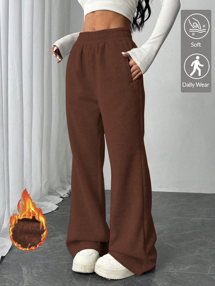 Pantaloni SHEIN, maro
