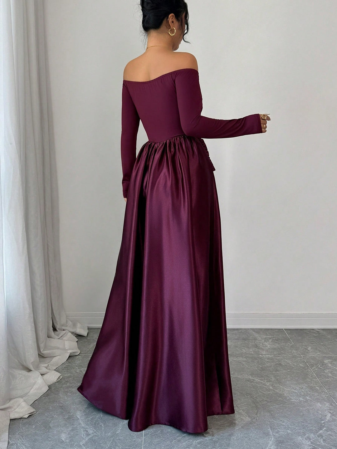 Rochie maxi SHEIN, vișiniu