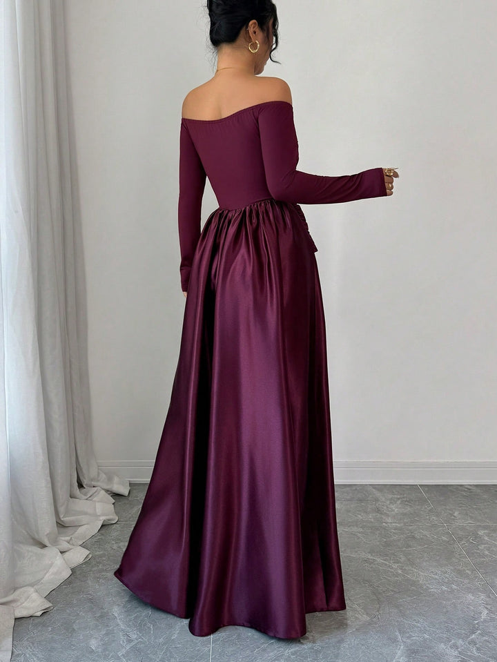 Rochie maxi SHEIN, vișiniu