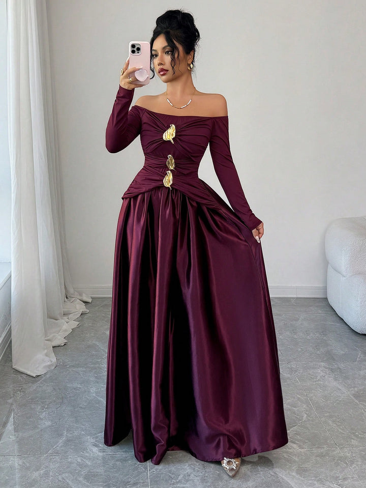 Rochie maxi SHEIN, vișiniu