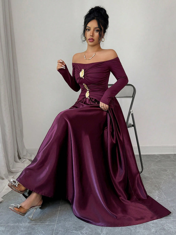 Rochie maxi SHEIN, vișiniu