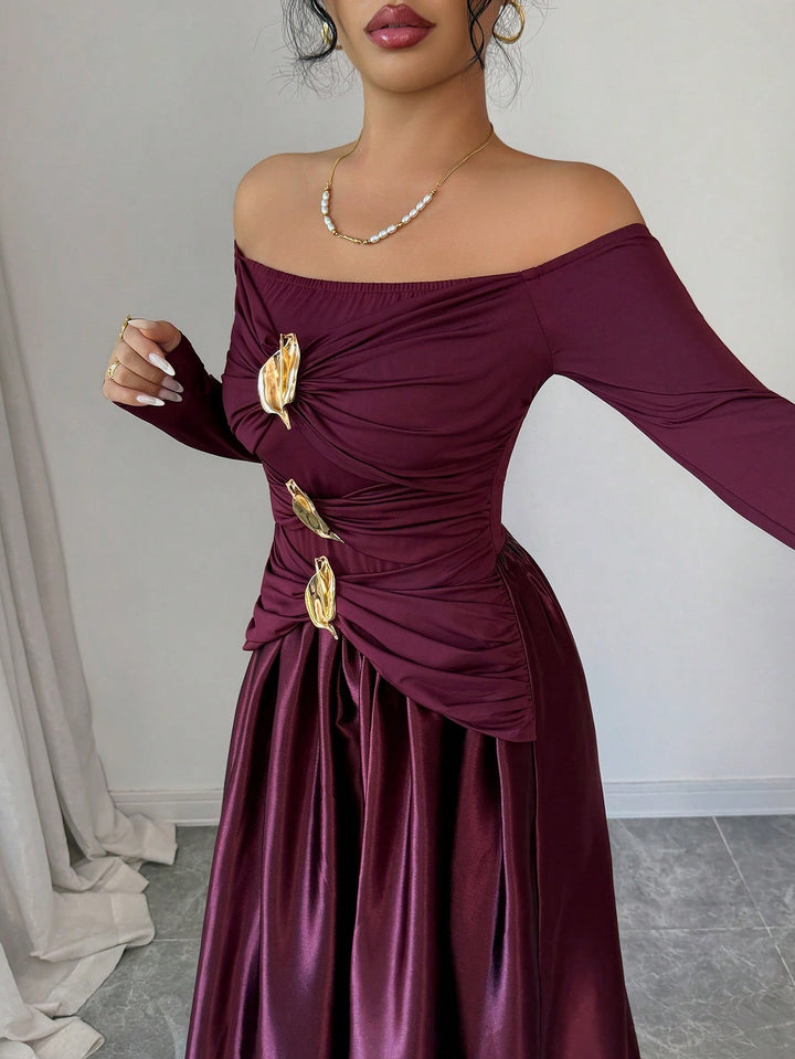 Rochie maxi SHEIN, vișiniu