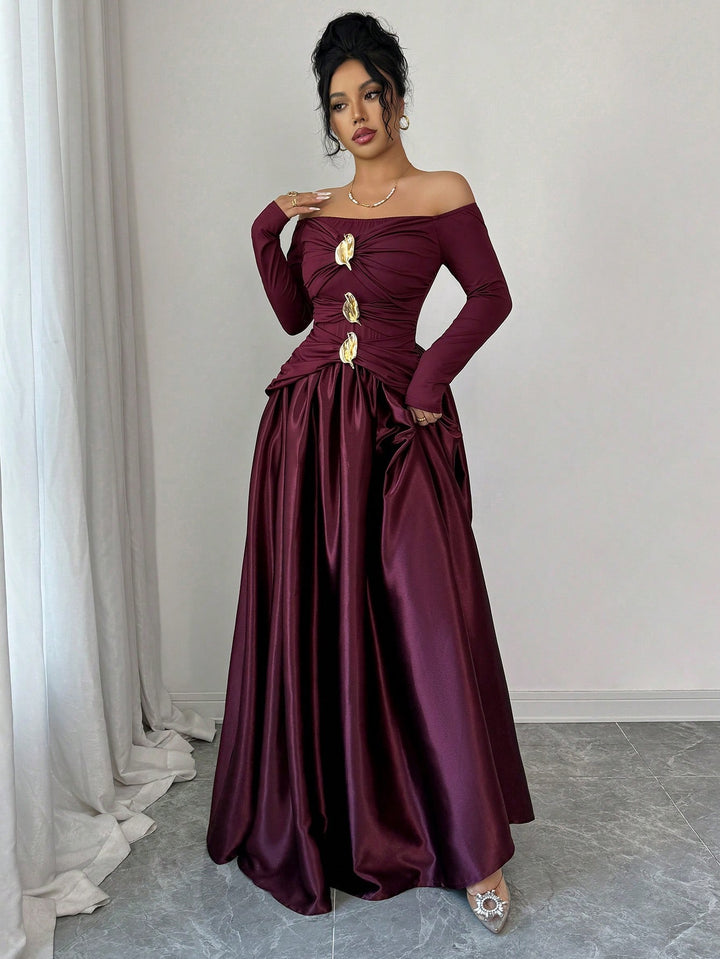 Rochie maxi SHEIN, vișiniu