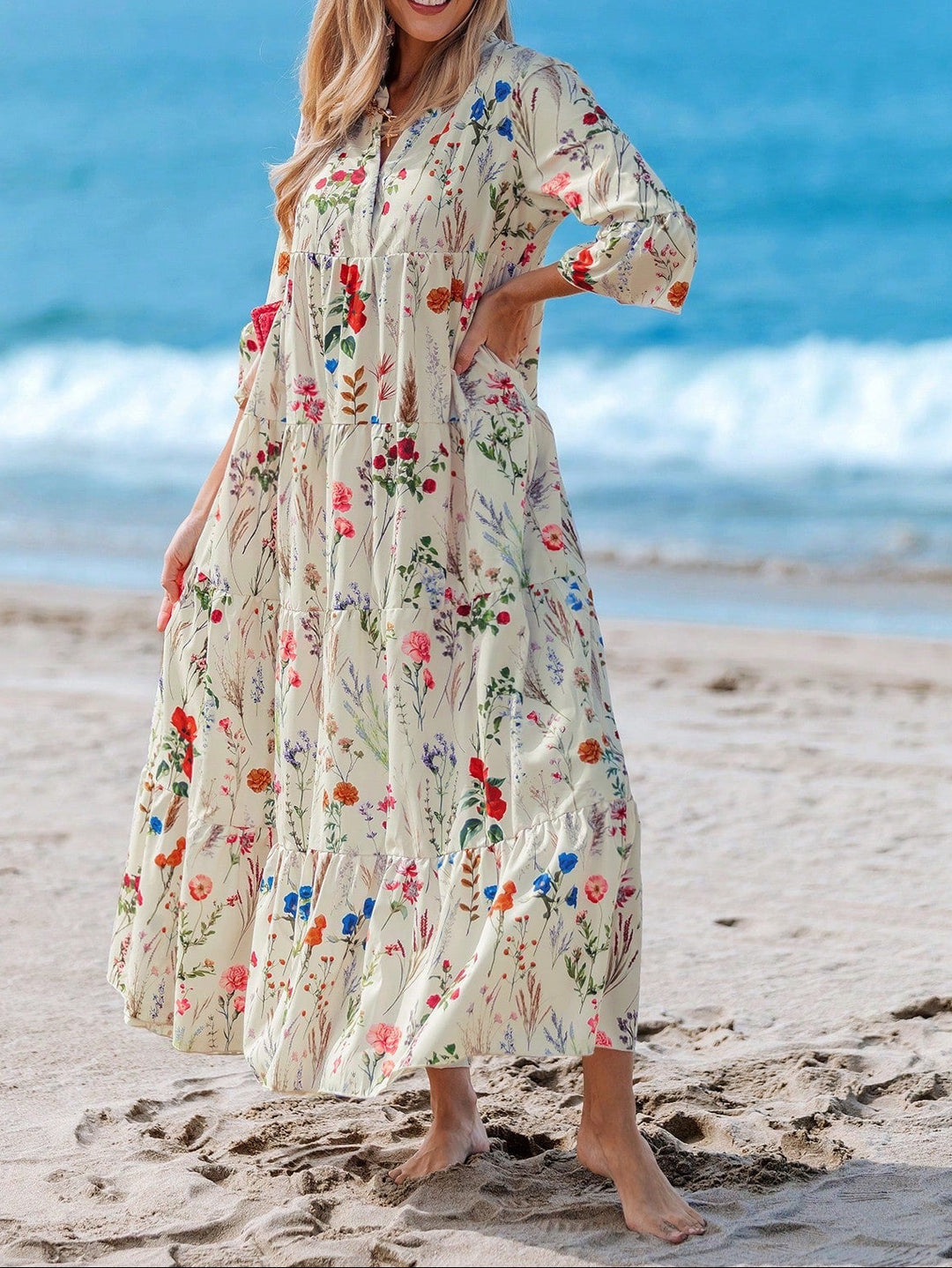 Rochie maxi SHEIN, mix culori