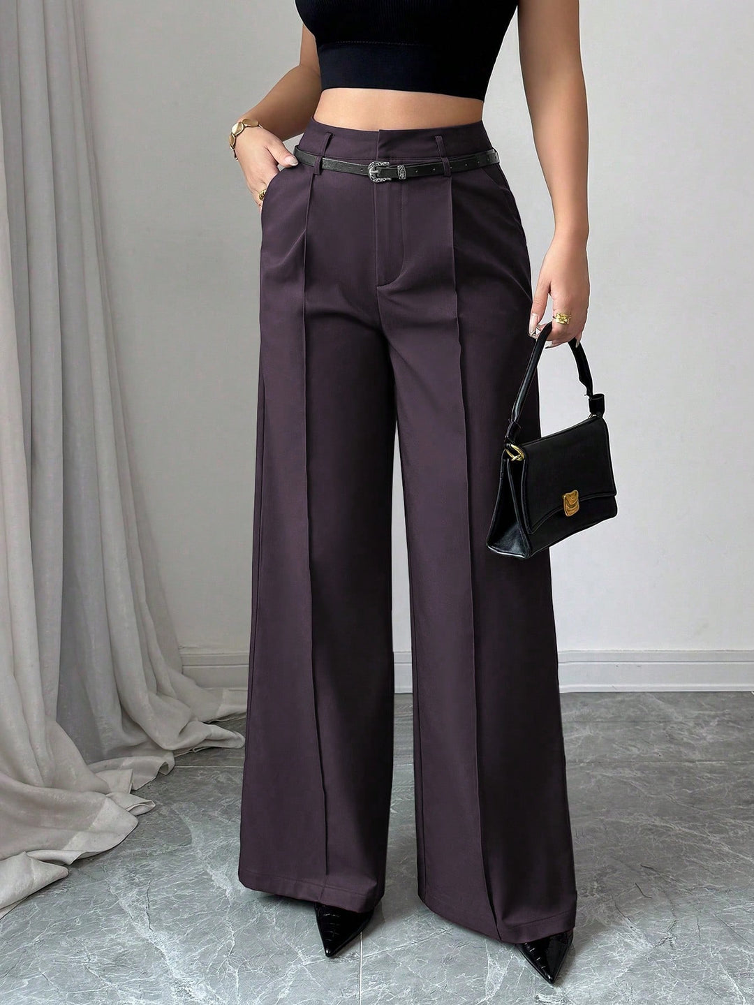 Pantaloni SHEIN, mov