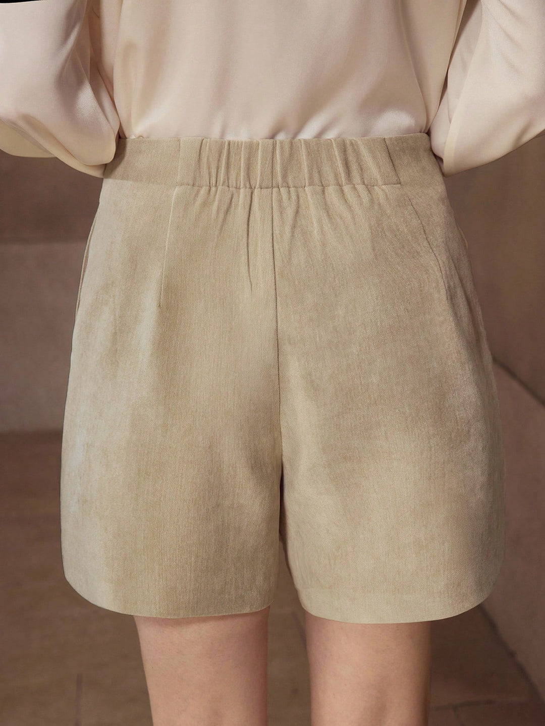 Pantaloni scurți Motf by Shein, maro