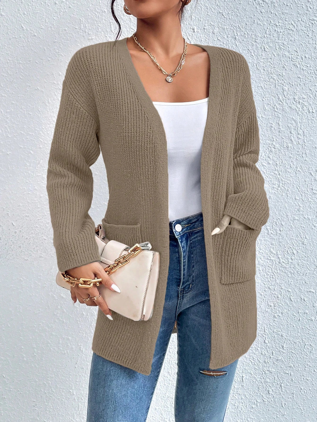 Cardigan SHEIN, maro