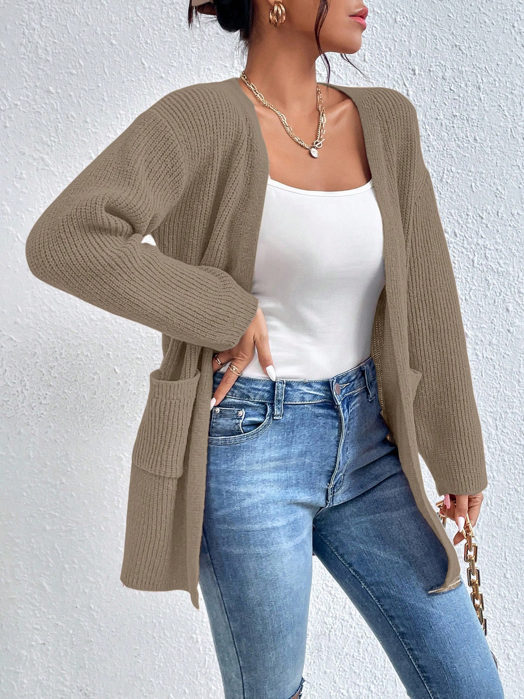 Cardigan SHEIN, maro