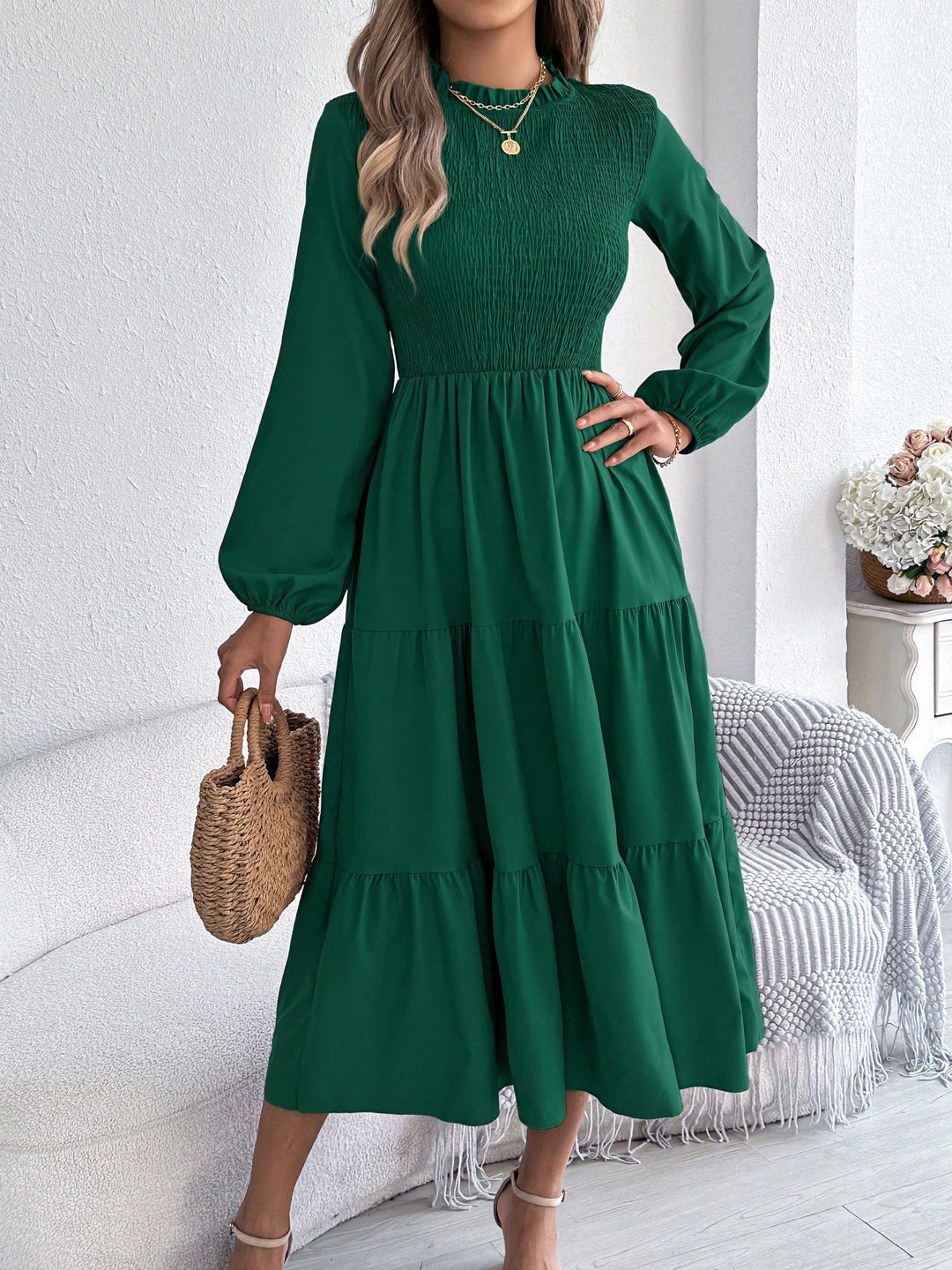 Rochie midi SHEIN, verde