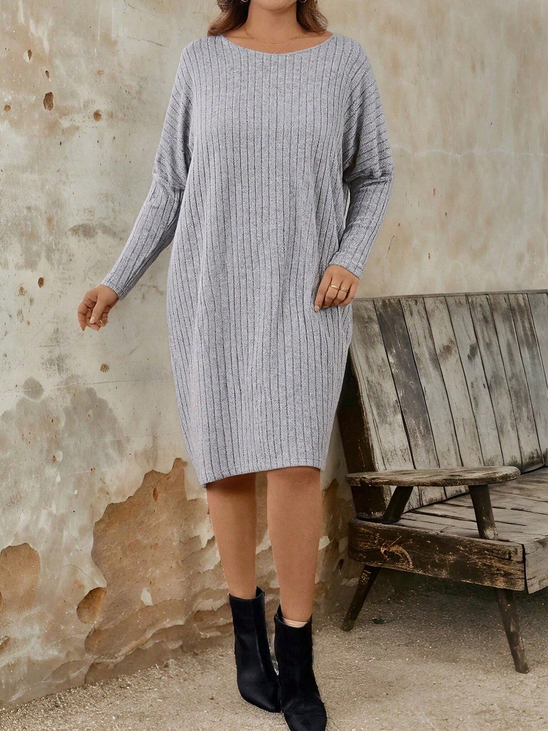 Rochie midi SHEIN, gri