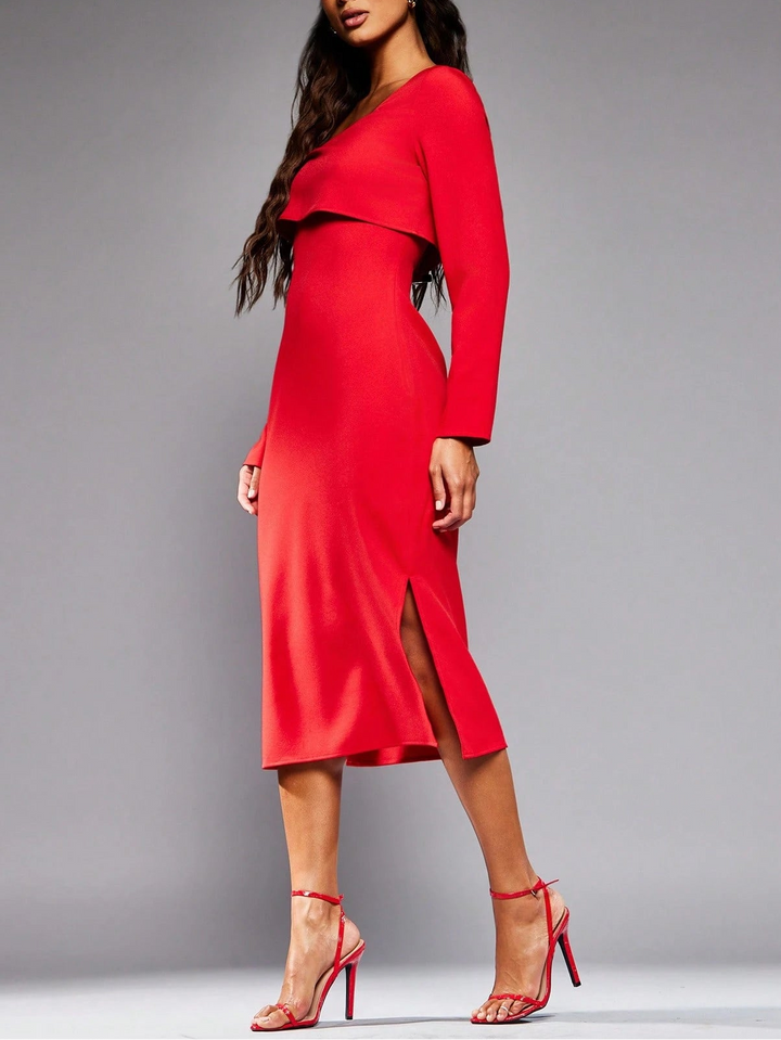 Rochie midi SHEIN, roșu