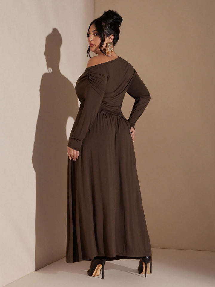 Rochie maxi SHEIN, maro