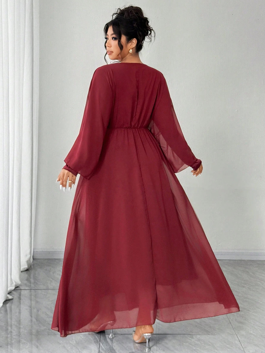Rochie Maxi Shein Curve, vișiniu
