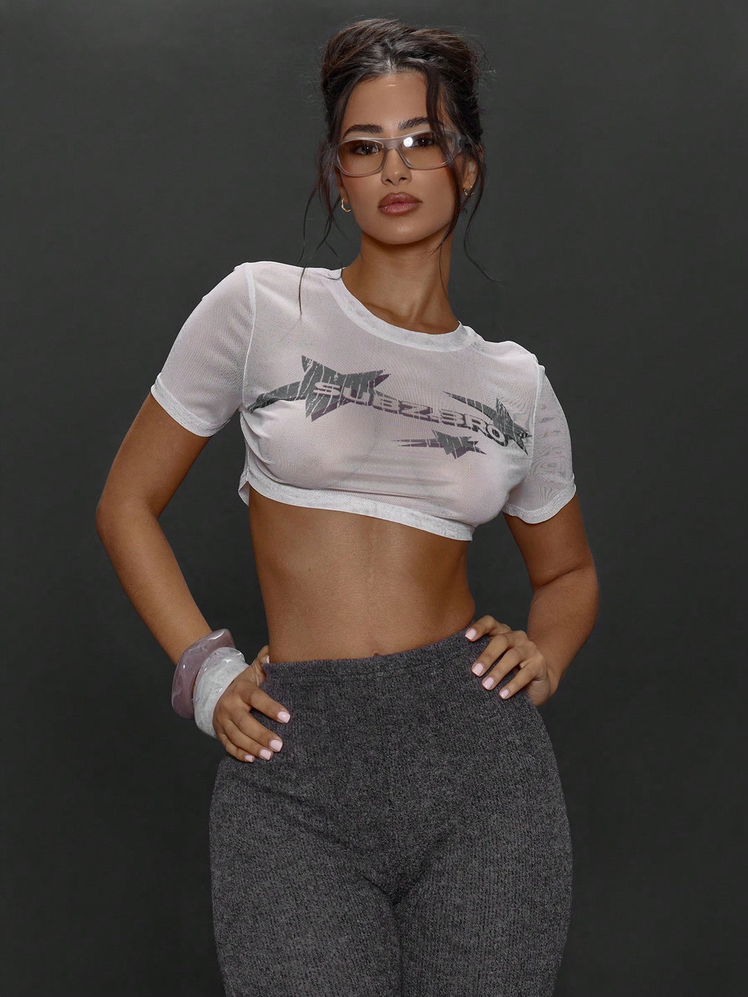 Top SHEIN, alb