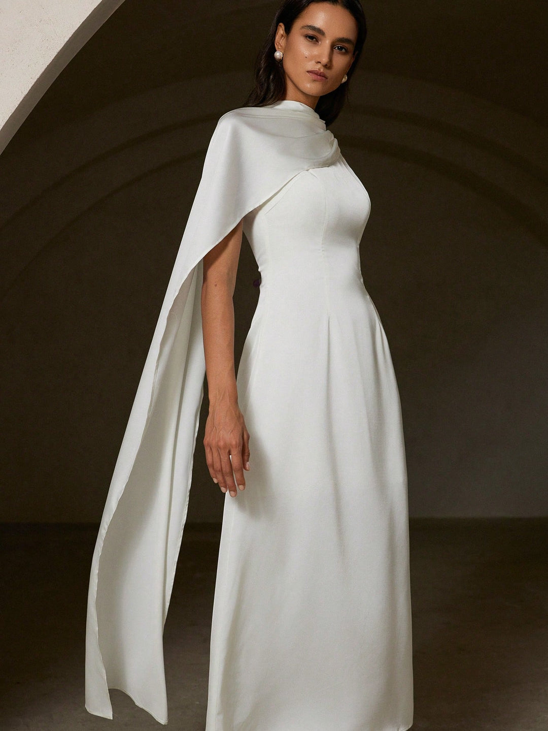 Rochie maxi SHEIN, alb