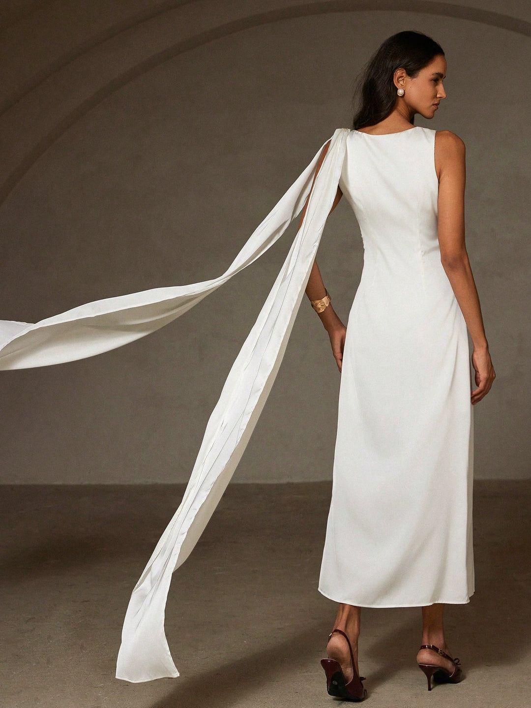 Rochie maxi SHEIN, alb