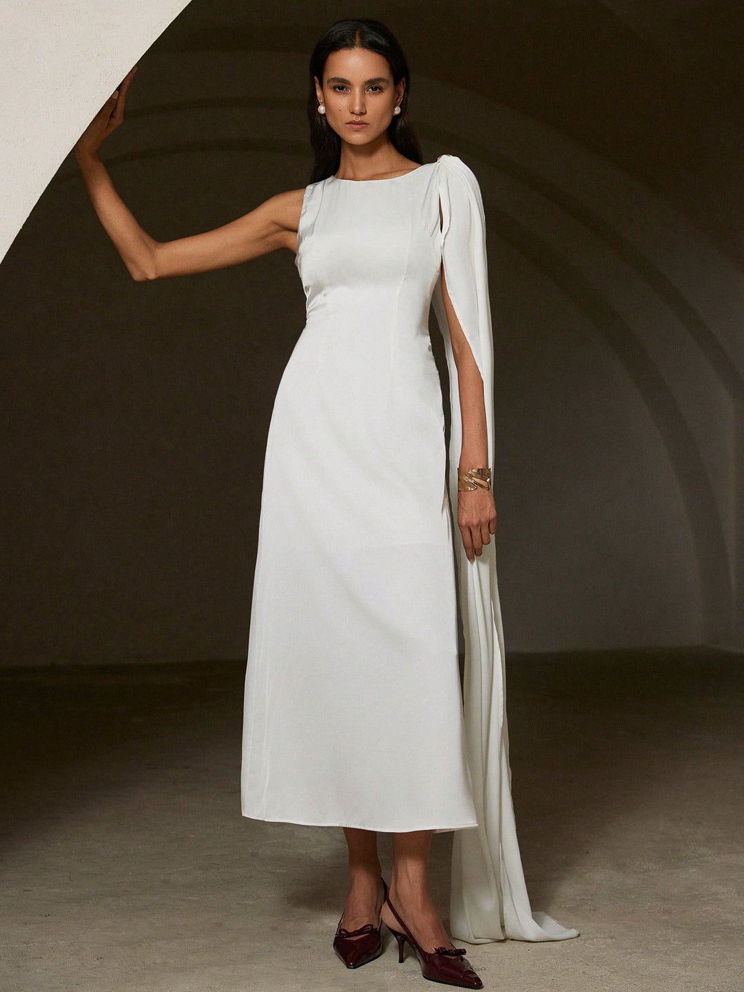 Rochie maxi SHEIN, alb