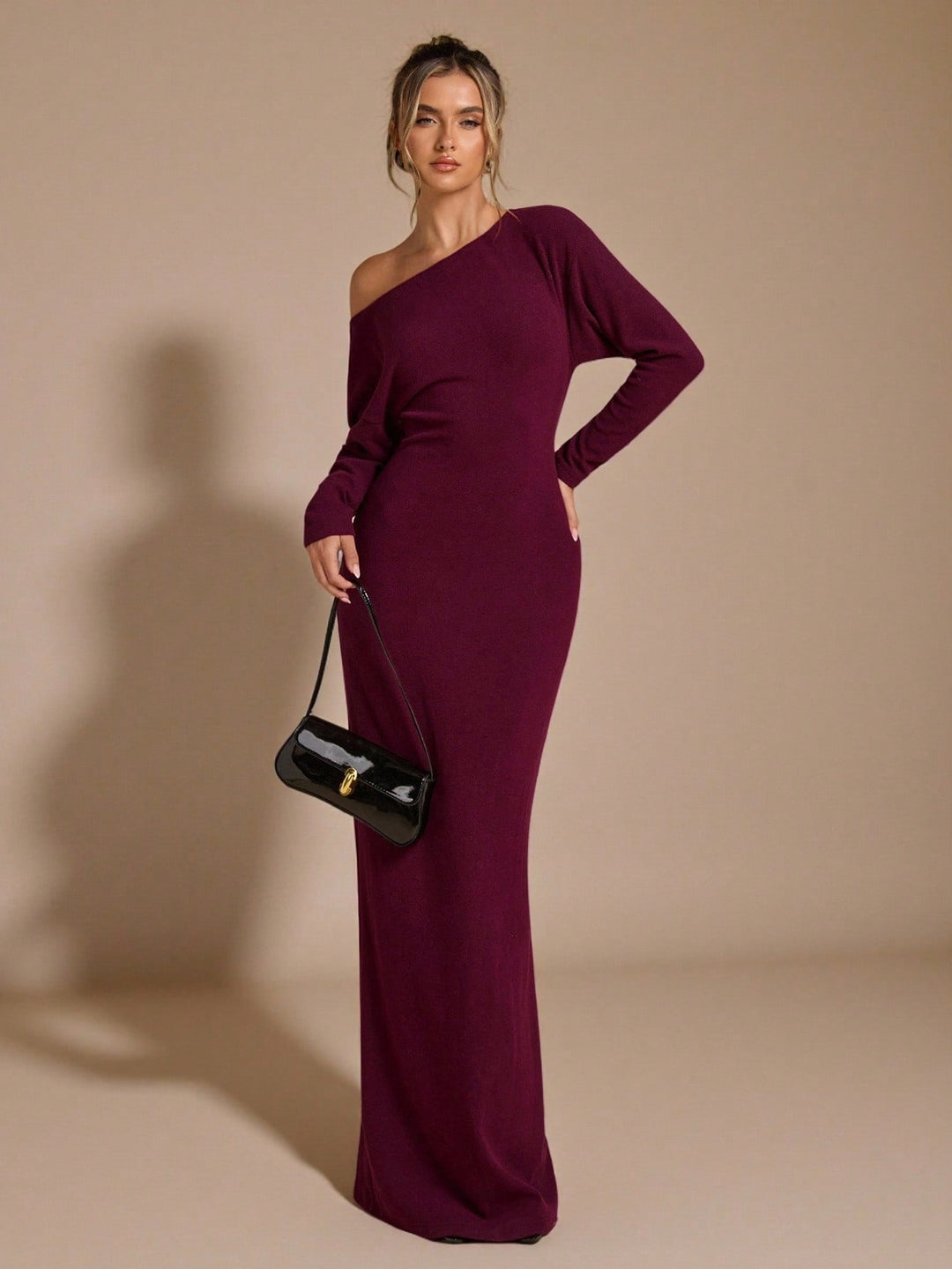 Rochie maxi SHEIN, vișiniu
