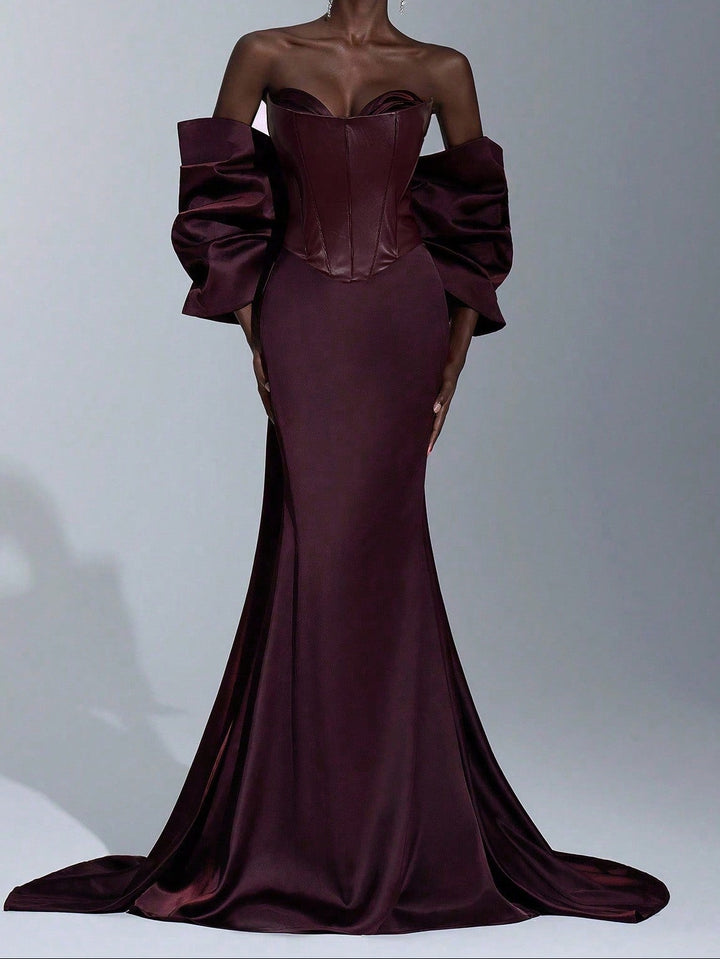 Rochie maxi SHEIN, vișiniu
