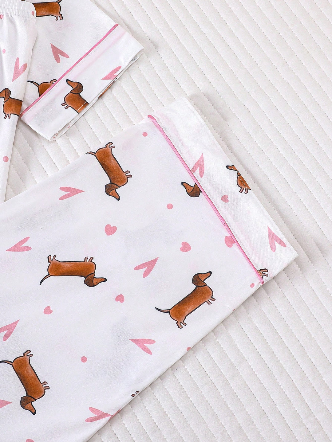 Set pijamale SHEIN, alb