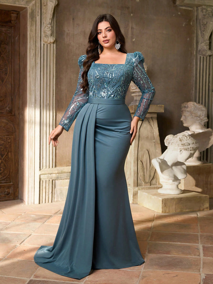 Rochie de ocazie SHEIN, albastru
