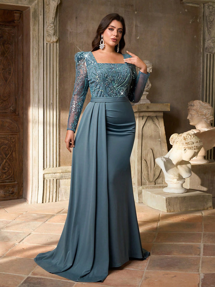 Rochie de ocazie SHEIN, albastru