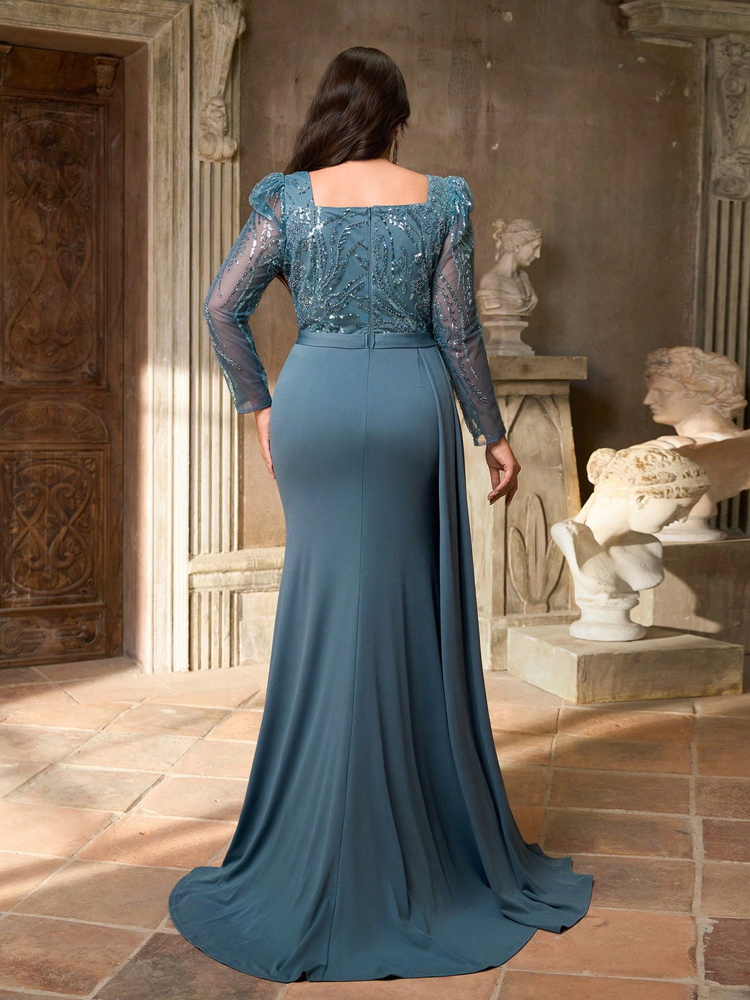 Rochie de ocazie SHEIN, albastru