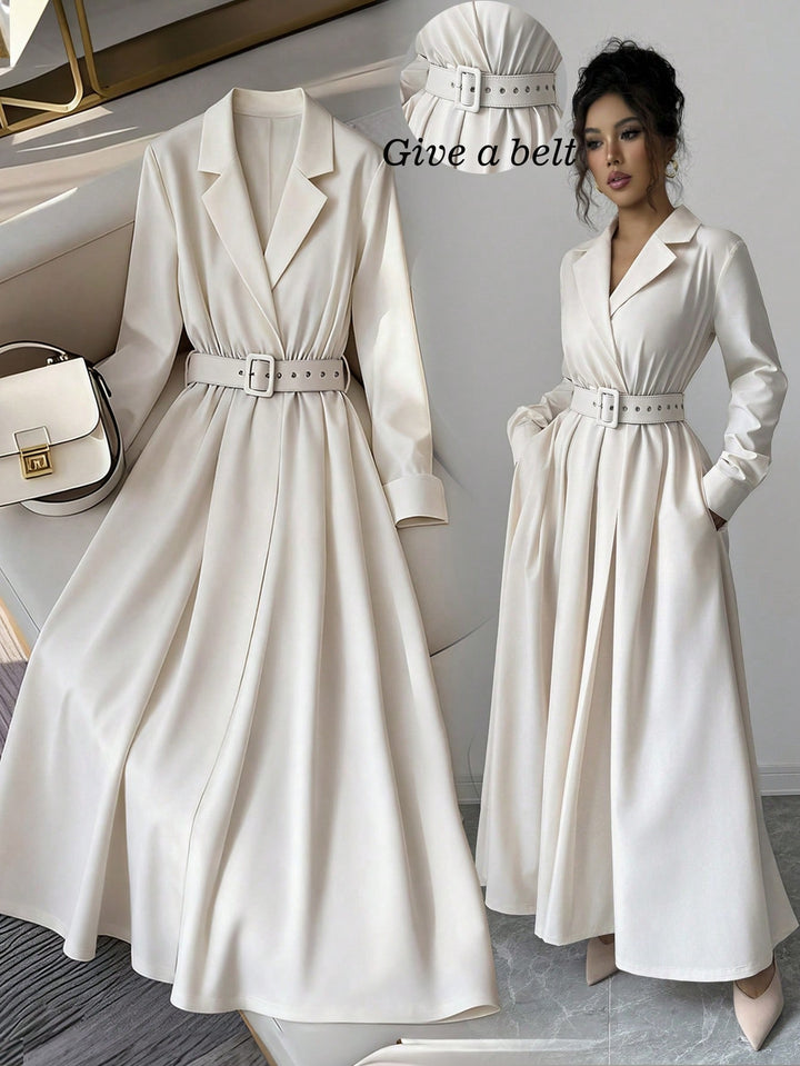 Rochie maxi SHEIN, crem