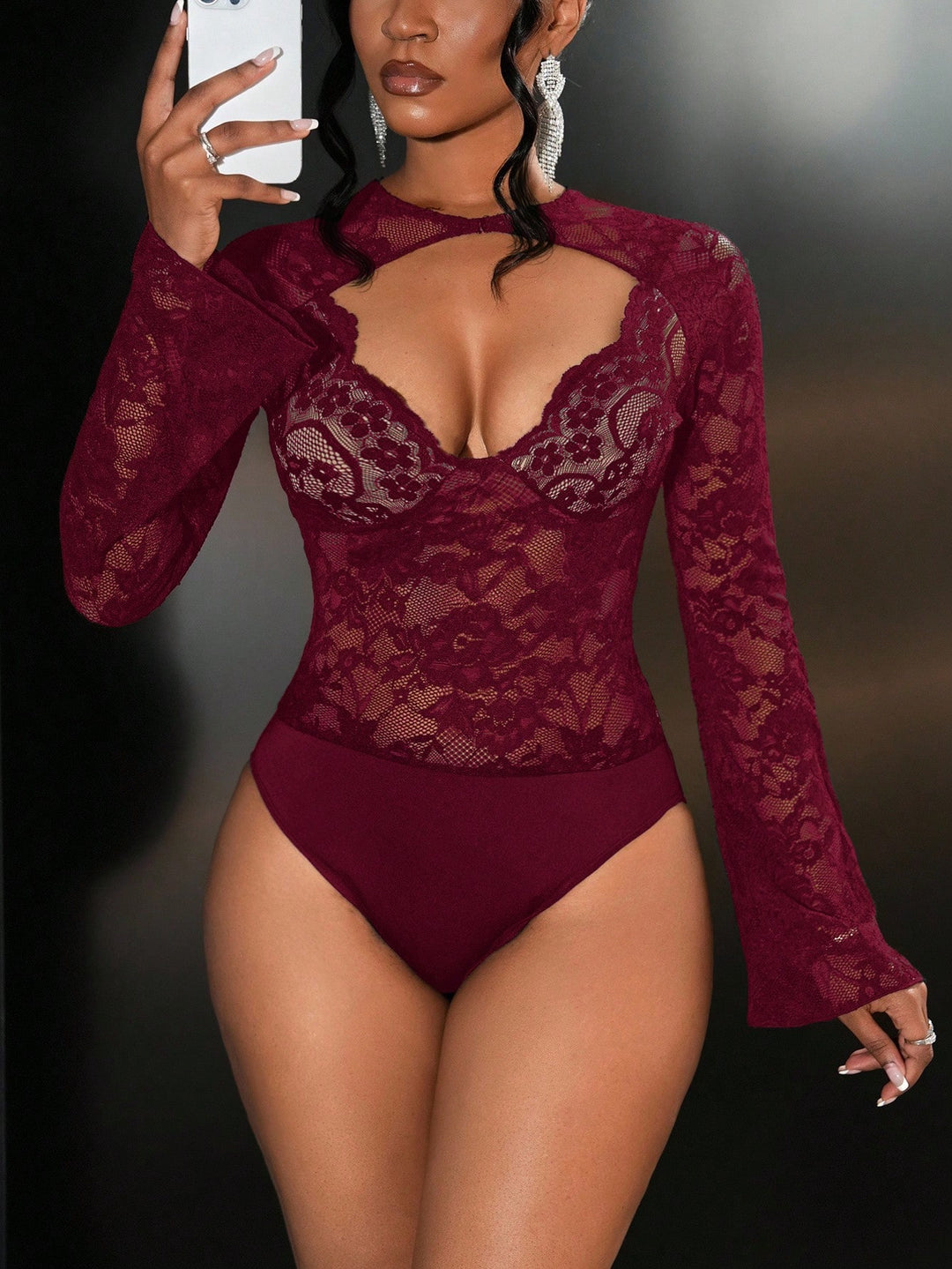 Body SHEIN, vișiniu