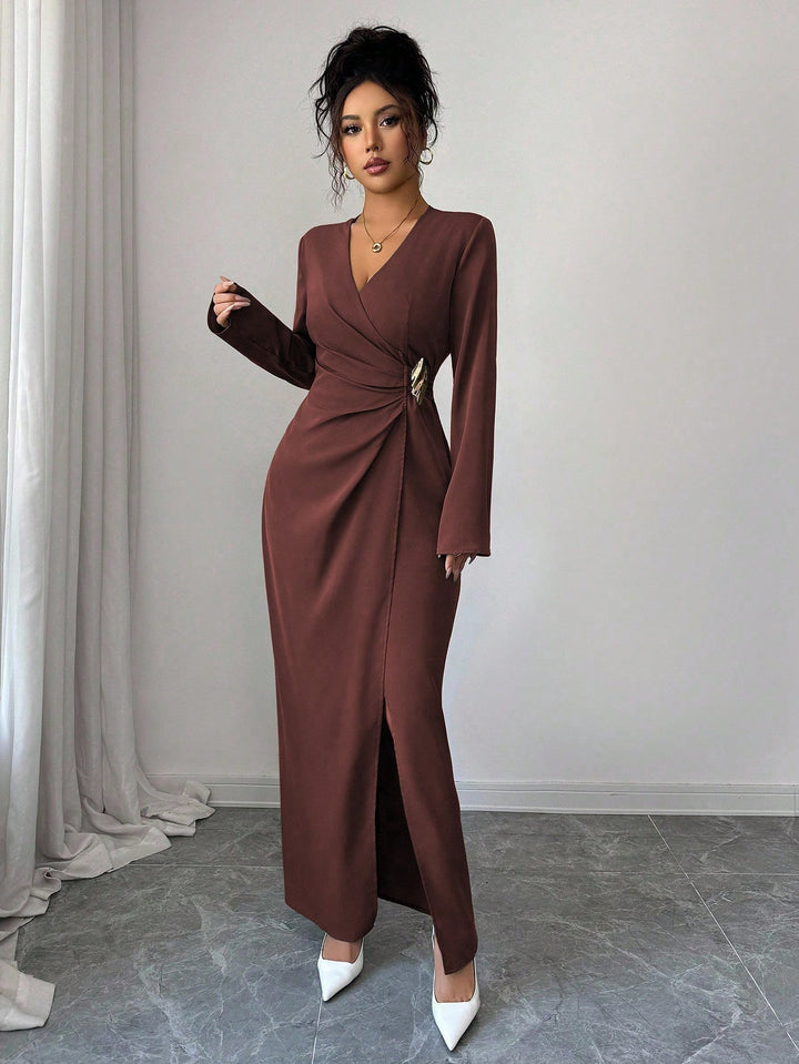 Rochie maxi SHEIN, maro