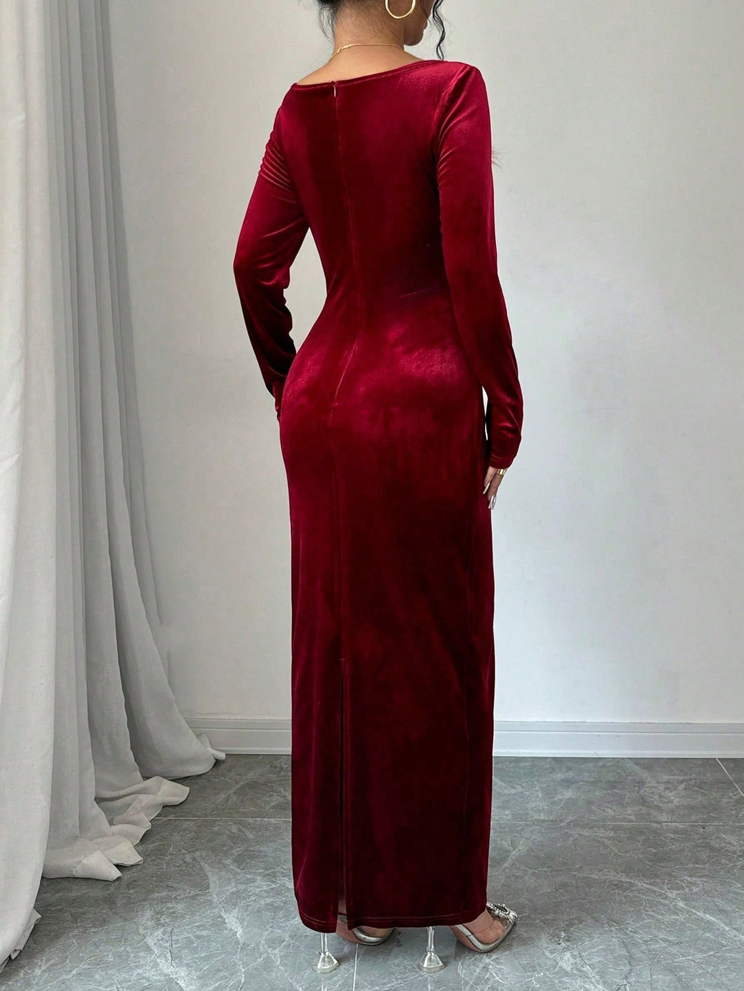 Rochie maxi SHEIN, vișiniu