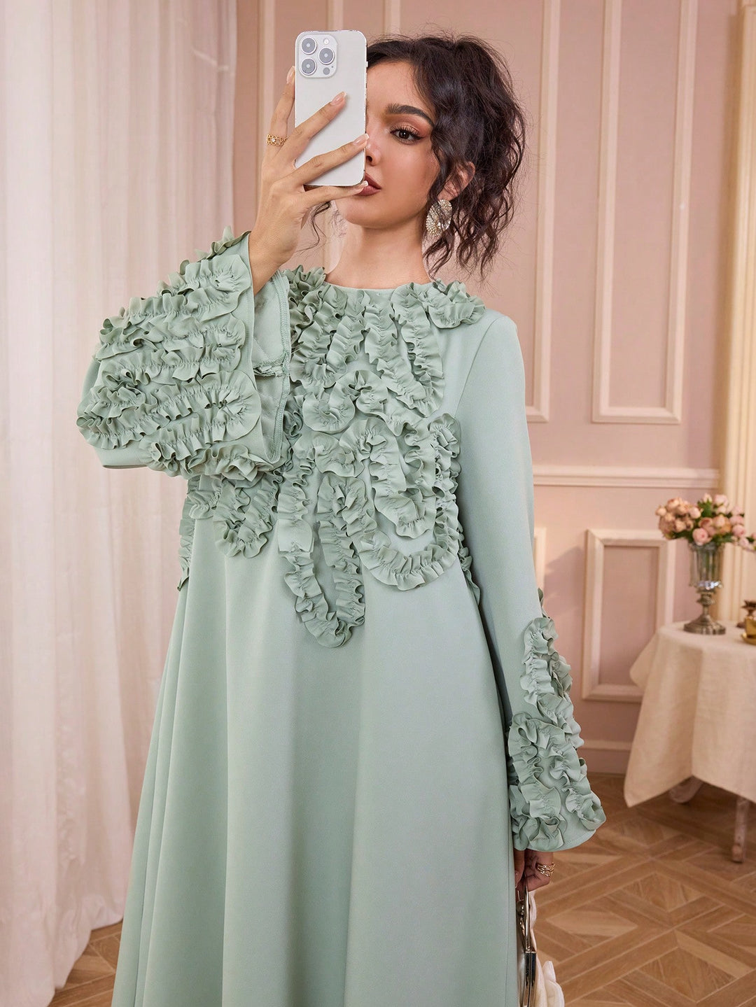 Rochie maxi SHEIN, verde