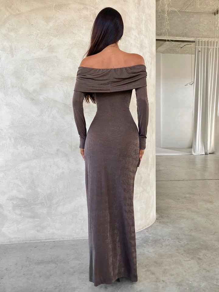 Rochie maxi SHEIN, maro