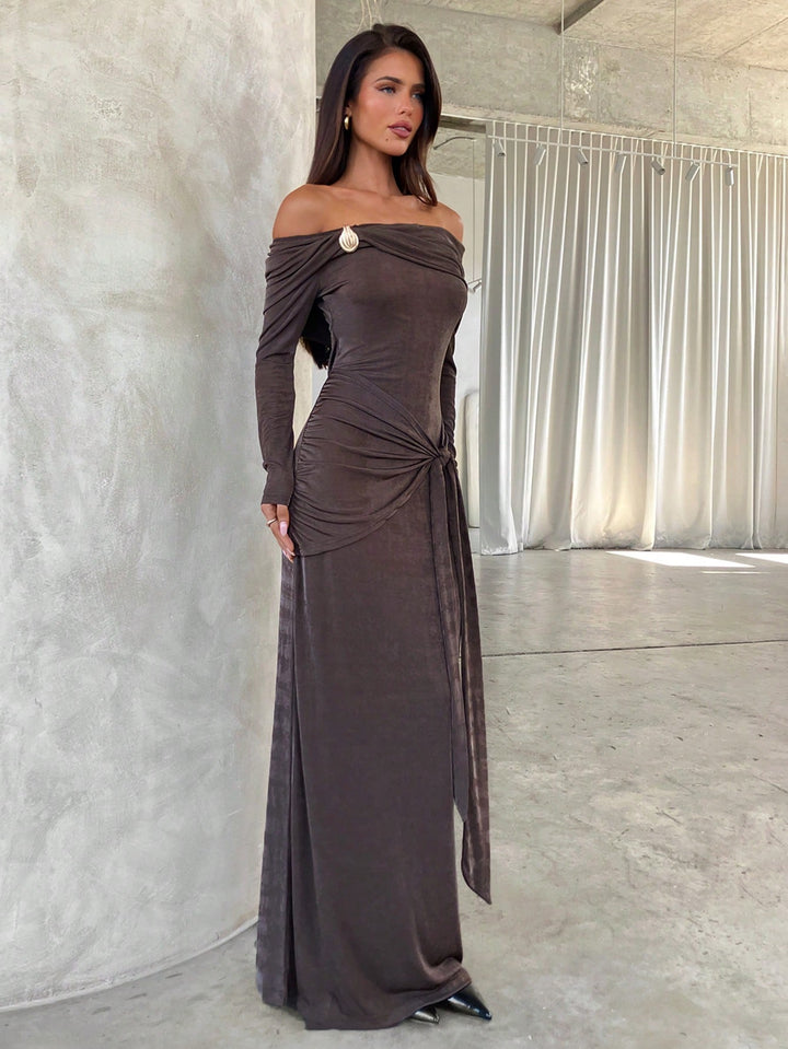 Rochie maxi SHEIN, maro