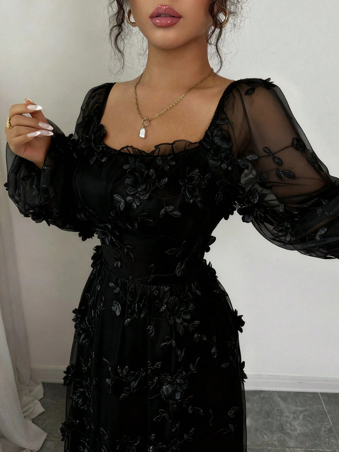Rochie maxi SHEIN, negru