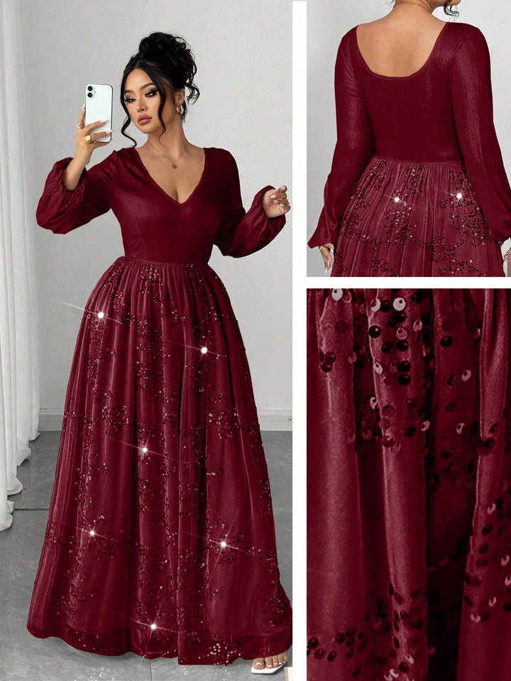 Rochie de ocazie SHEIN, vișiniu
